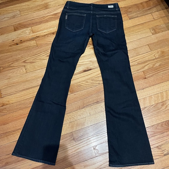 Hidden Hills light Distressed medium Wash western Cowgirl wide Flare Indigo moto - Picture 7 of 10